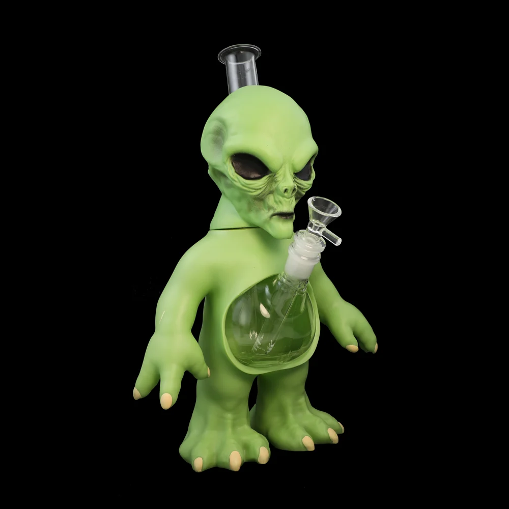 13 Inch Alien Green Bong - Image 4
