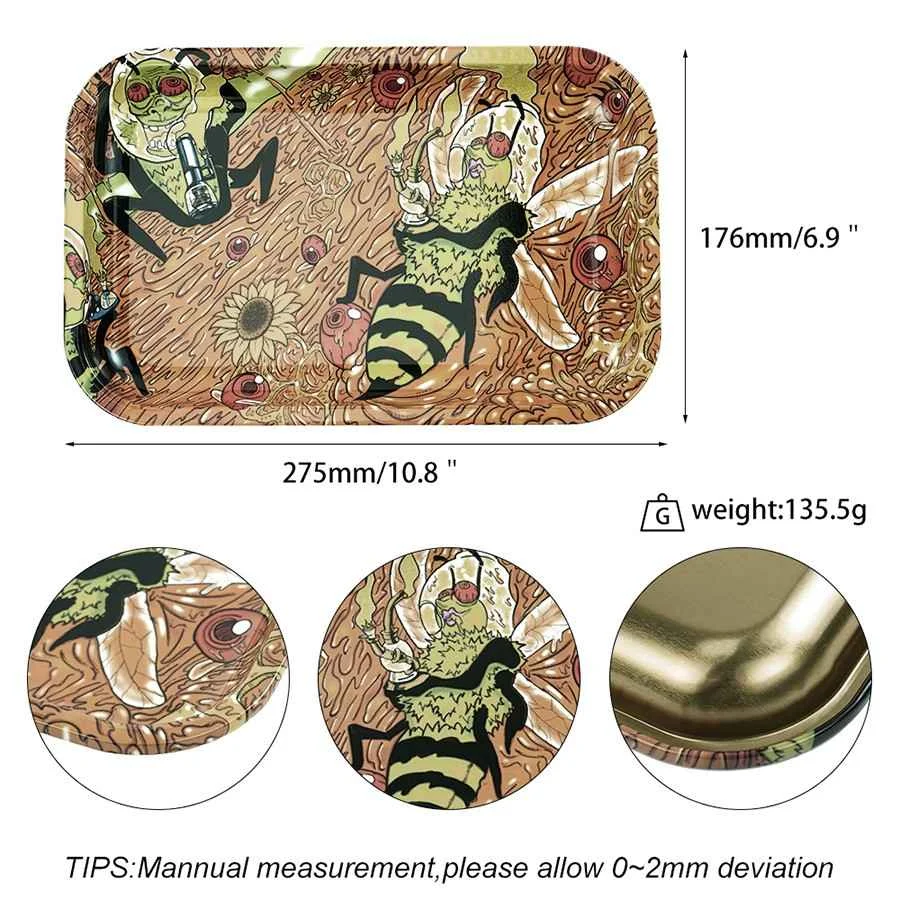 2-Pack Large Metal Rolling Tray - Image 2