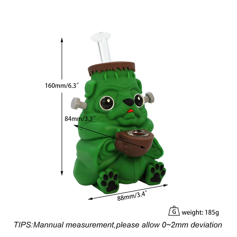 6.3 Inch Zombie Pug Bong - Image 9