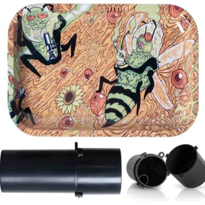 Rolling Tray and Container Combo